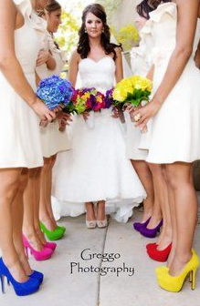 Rainbow Heels || Moore and Co Event Stylists || Photo Credit: Greggo Photography