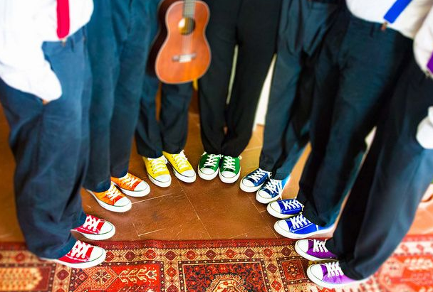 Rainbow Chucks || Moore and Co Event Stylists || Photo Credit: Shannon Patrick