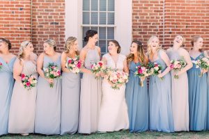 large bridal party