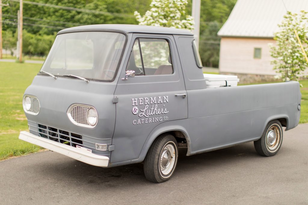 vintage wedding truck