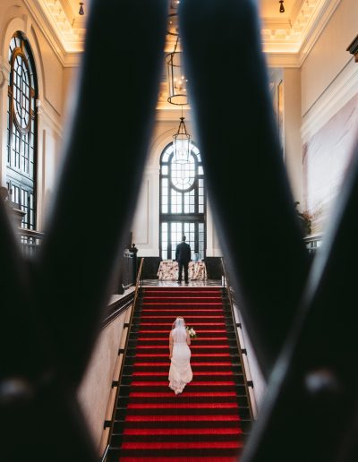 Sagamore Pendry Wedding Red Staircase