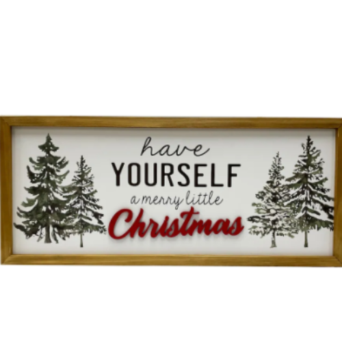 merry little christmas sign