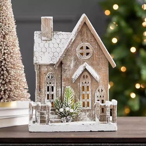 wooden christmas house