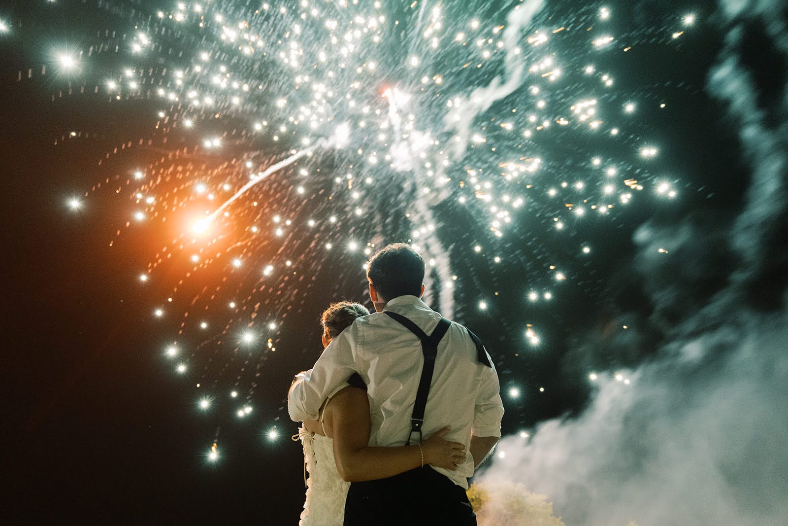 Beth & Brandon Maryland Waterfront Tented Wedding - Beth & Brandon - Fireworks